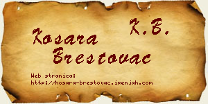 Kosara Brestovac vizit kartica